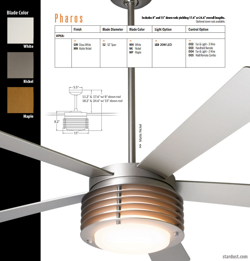Pharos Ceiling Fan By Modern Company Stardust Pharos Ceiling Fan