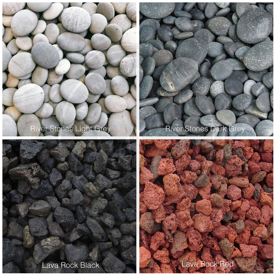 How do you use red lava rock in a fire pit?