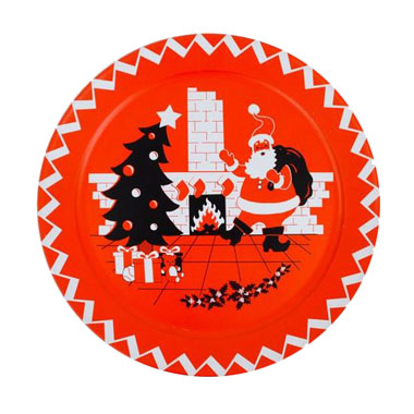 Modern Santa Large Holiday Serving Tray