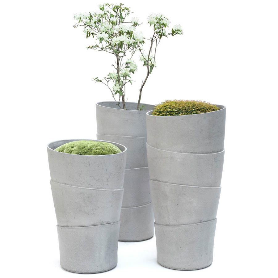 Palma Tall and Large Architectural Modern Outdoor Planter Pot | Stardust