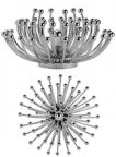Valenti Luce SP-Light PISTILLO 23.6 inch  Sputnik Lamp, Silver Chromed