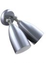 Modern Outdoor Double-Cone Bullet Wall Sconce - 1950s