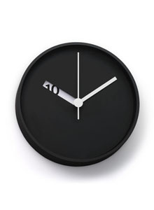 Extra Normal Wall Clock in Black by Ross McBride