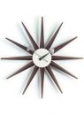 Vitra Nelson Sunburst Wall Clock Walnut by George Nelson