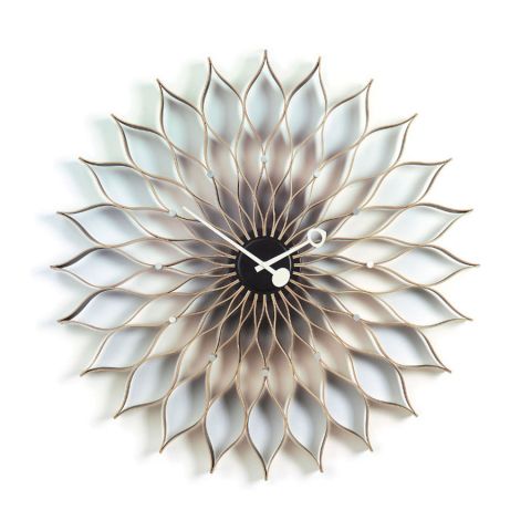 Vitra Nelson Sunflower Wall Clock by George Nelson - Natural Birch