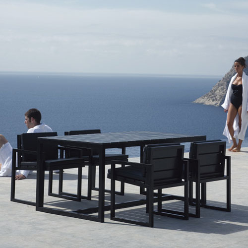 Gandia Blasco Mesa Alta R Modern Outdoor Dining Table Stardust Gandia Blasco Mesa Alta R Modern Outdoor Dining Table