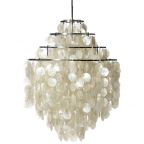Verner Panton 4-Level FUN 0DM Capiz Shell Pendant Lamp