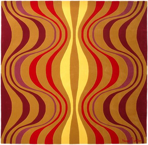 Verner Panton Onion III Carpet in Orange/Red