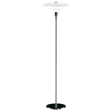 Louis Poulsen PH 4.5/3.5 Glass Floor Lamp by Poul Henningsen