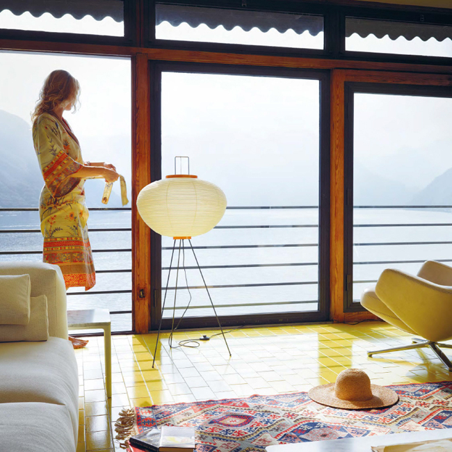 Japanese 10A Shoji Paper Noguchi Floor Lamp w. Washi Akari Lantern ... Japanese 10A Shoji Paper Noguchi Floor Lamp w. Washi Akari Lantern ...