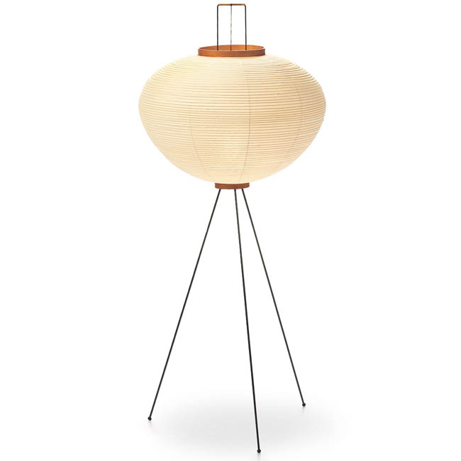 Japanese 10A Shoji Paper Noguchi Floor Lamp w. Washi Akari Lantern Lamp