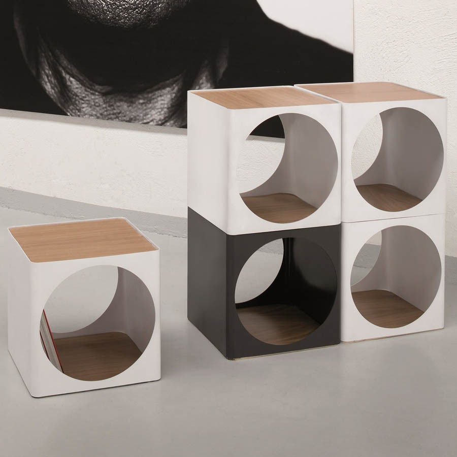 Joe Colombo Ring Small Bedside Table and Modular Storage System