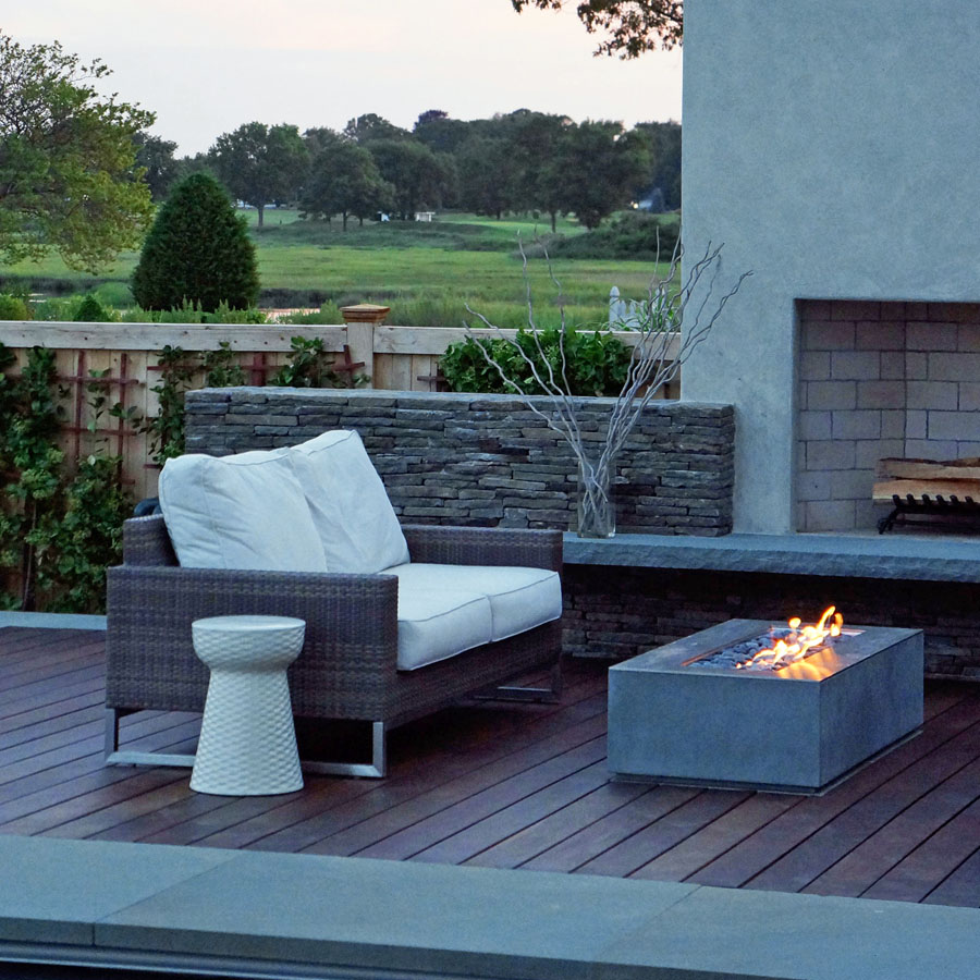 Paloform Robata Modern Rectangular Concrete Outdoor Fire Pit