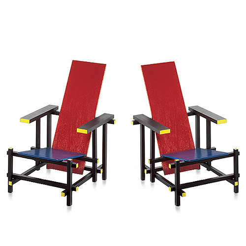 Langwerpig Om te mediteren schors Vitra Miniature Rood Blauwe Stoel Chair by Gerrit Rietveld | Stardust