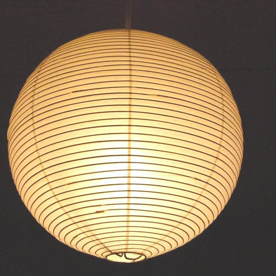 Noguchi Akari Round Lamp 55a 75a Straight Bamboo Ribbing Stardust