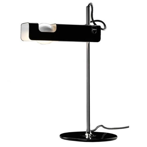 Spider 291 Italian 1960s Modern Task/Table Lamp - Oluce - Black/White