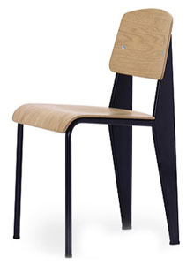 Vitra Standard Chair Natural Oak Wood by Jean Prouve