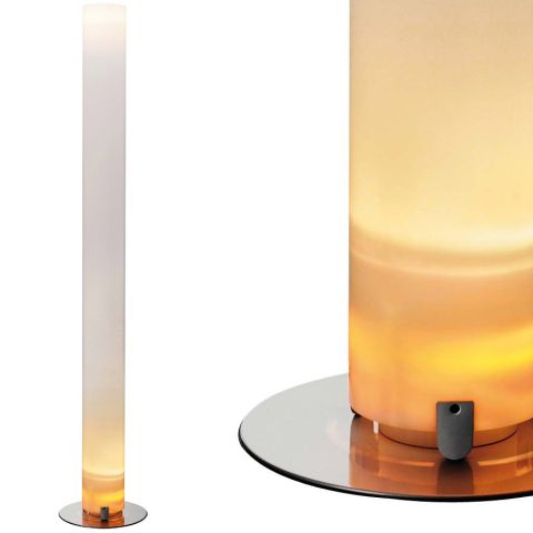 Flos White Stylos Floor Lamp by Achille Castiglioni