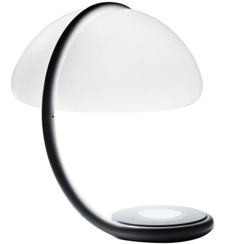 Martinelli Luce Serpente Modern Table Lamp by Elio Martinelli, White