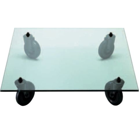 FontanaArte 2744 Tavolo Con Ruote Medium Square Table by Aulenti