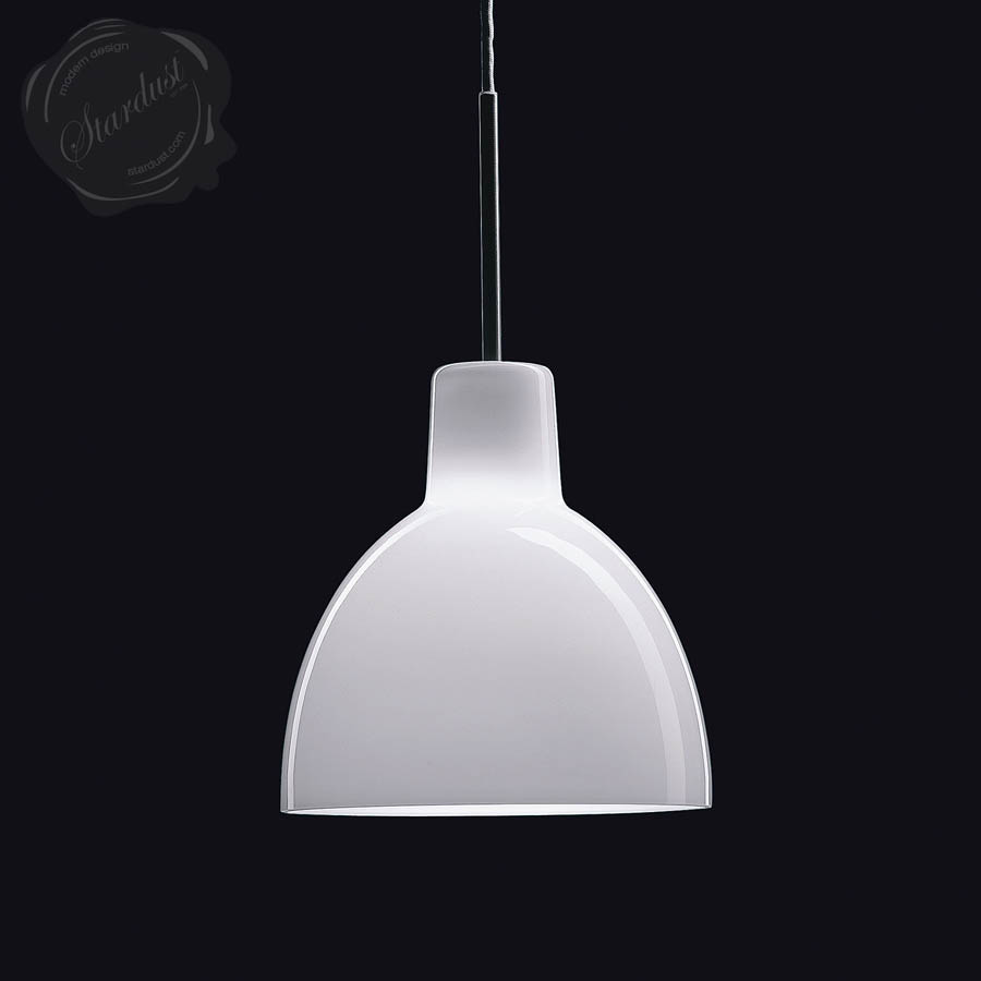 Toldbod Glass Pendant Light White Stardust Louis Poulsen Toldbod 155 220 Handlbown Glass Pendant Light White