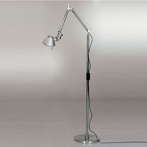 Artemide TOLOMEO Mini Floor Light Reading Lamp with Arms by Michele De Lucchi & Giancarlo Fassina