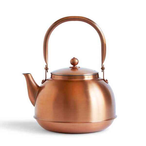 Noriyuki 73 fl oz Traditional Japanese Tea Garden Kettle in Copper