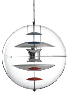 Verner Panton VP Globe Large Round Transparent Pendant Lamp
