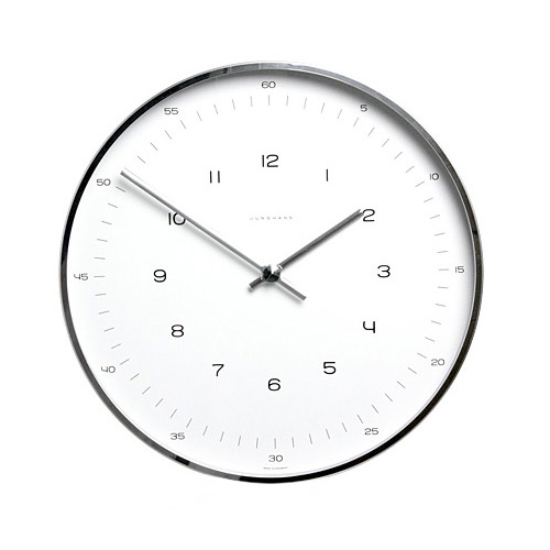 Max Bill Modern Office Wall Clock With Numbers by Junghans