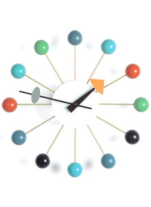 Vitra [MULTI-COLOURED] Ball Clock by George Nelson, w. Multi-Ball