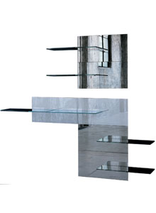 Glas Italia Fixtrik Modern Wall Mounted Shelving Unit Glas Italia Fixtrik Modern Wall Mounted Shelving Unit