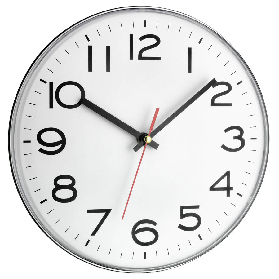 Standard Clic White Office Wall Clock With Large Black Numbers Log In